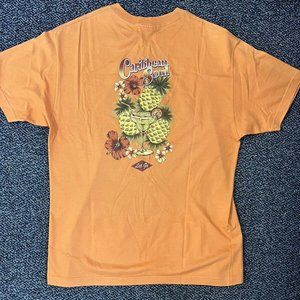 Caribbean Joe Island Palms LET GO Caribbean Soul Men's Size Medium  T-Shirt TEE